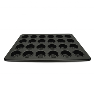 Mini sartén para magdalenas de 24 tazas, acero al carbono, Premium, antiadherente, apto para microondas, molde para hornear, buena liberación, herramientas para postres, fiestas de pastel duraderas - Product Image 1