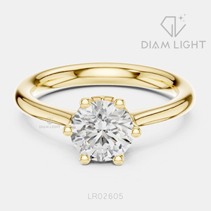 Bague de fiançailles solitaire ronde 1,10 carat, bijoux fins, certifiée IGI, or blanc 14 carats, diamant de laboratoire, bague d'anniversaire - Product Image 5