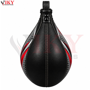 Balón de Velocidad Colgante de Cuero Sintético Premium con Gráficos de Rayos, Balón de Entrenamiento de Boxeo Resistente y Absorbente de Impactos - Product Image 6