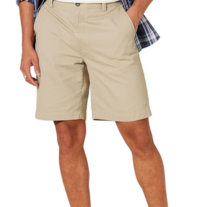 Pantalones Cortos Chino de Corte Clásico para Hombre, 9 Pulgadas, con Frente Plano, Tela de Algodón Cómoda para Uso Diario Informal - Product Image 1