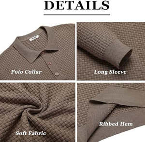 Camiseta Polo de Manga Larga para Hombre, Nueva Llegada 2026, Personalizada, Corte Ajustado, Algodón - Product Image 4