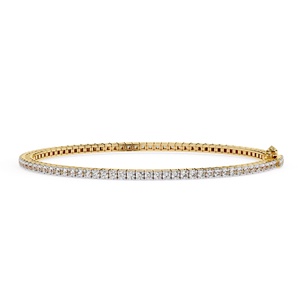 Elegante Brazalete de Diamantes Cultivados en Laboratorio con Corte Redondo, Oro Sólido de 14K IGI para Boda o Compromiso, OEM/ODM Disponible - Product Image 1