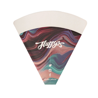 Boîte à cornets en papier pour gaufres bulles, personnalisable avec logo, pré-pliée, support pour gaufrettes, manchon d'emballage anti-graisse pour frites et crème glacée