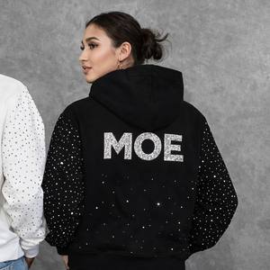 เสื้อฮู้ดดี้ประดับคริสตัลวิบวับทันสมัย สไตล์สตรีทแวร์ ทรงโอเวอร์ไซส์ รับทำโลโก้ตามสั่ง ผลิตในสหรัฐอเมริกา - Product Image 3