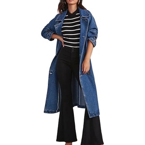 Nouvelle dame mode Trench Coat Style britannique à manches longues mi-longueur femmes printemps automne ceinturé manteau 2025 - Product Image 2