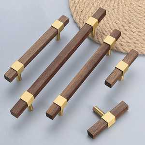 Ecoluxe ลูกบิดและมือจับประตูธรรมชาติยั่งยืนที่มีคุณภาพสูงตู้ไม้และลิ้นชักดึงสำหรับบ้านสมัยใหม่และชนบท - Product Image 1