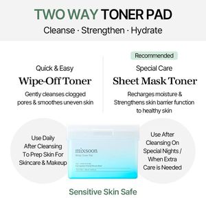 Almohadilla de tóner Bifida Mixsoon 120ea 280ml almohadillas de tóner coreanas para el cuidado de la piel para la cara barrera de humedad de etiqueta privada - Product Image 3