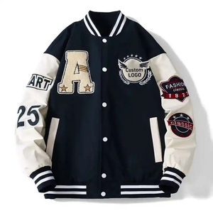 Custom High Quality Wool <b>Leather</b> Varsity <b>Jacket</b> <b>Men</b> Letterman Baseball <b>Jacket</b> Embroidered Team College Coat - Product Image 6