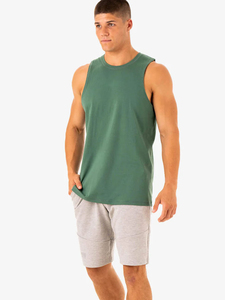 เสื้อกล้ามผู้ชายแบบสั่งทำสำหรับออกกำลังกาย กีฬา ฟิตเนส ผ้าฝ้ายและสแปนเด็กซ์คุณภาพสูง ดีไซน์ปรับแต่งได้สำหรับฟิตเนส โยคะ และสวมใส่ลำลอง - Product Image 2