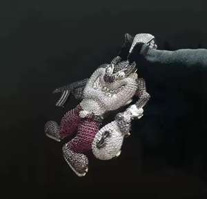 Colgante de Moissanita con Bisel Engastado de Personaje de Dibujos Animados Hip Hop Diablo de Tasmania con Diamantes, Plata de Ley 925, Unisex, Regalo para Él - Product Image 1