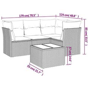 Poly <b>Rattan</b> Patio <b>Sofa</b> Set 5 Piece With Cushions Elegant Garden Outdoor Furniture - Product Image 3