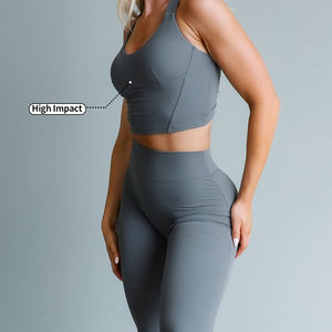 ชุดออกกำลังกายคุณภาพสูงสำหรับผู้หญิง เสื้อชั้นในกีฬา กางเกงเลกกิ้ง ชุดฟิตเนส โยคะ ชุดออกกำลังกาย ขายส่ง - Product Image 3