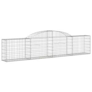 Grand panier gabion décoratif en fer galvanisé argenté pour clôture, treillis et portail - Product Image 2