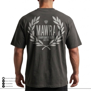 MAWRA Camiseta de manga corta para hombre de artes marciales mixtas, corte regular, cuello redondo, jersey de algodón, ropa informal transpirable con estampado de logotipo - Product Image 2