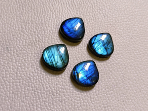 Cabochons de labradorite cœur lumineux, cristal scintillant, paire de pierres précieuses en vrac pour collier artisanal, bague, bijoux 18x18x6mm - Product Image 6