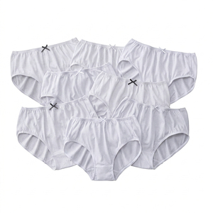 Culotte bikini taille mi-haute pour femme, blanche, 100% nylon, antibactérienne, respirante, tricotée, sexy, motif léopard, lavable en machine, style streetwear - Product Image 3