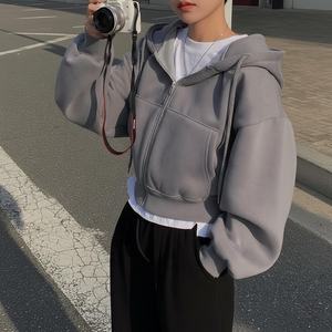 Sudaderas con Capucha para Mujer, Manga Larga, con Cordón Ajustable, Sudadera Corta, Jersey Deportivo, Top - Product Image 3