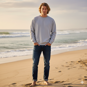 Sudadera de Cuello Alto para Hombre, Mezcla de Algodón, 12 Colores Disponibles, Gramaje Pesado 260-280, Estilo Casual Ecológico, Color Sólido - Product Image 2