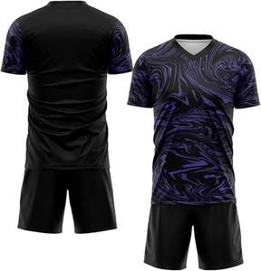 Maillot de sport personnalisé OEM ODM avec logo, t-shirt de football d'équipe avec sublimation, uniforme de football personnalisable - Product Image 3