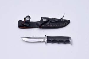 Couteau de chasse et de camping artisanal en acier D2, manche en micarta noir, garde en acier, personnalisable, qualité industrielle OEM, survie en extérieur - Product Image 4