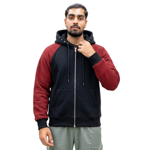 Sudadera con Capucha para Hombre, Manga Raglán, Tejido de Algodón y Poliéster, Corte Regular Informal, Transpirable para Invierno, Diseño con Bolsillos, Cierre de Cremallera, Ecológica - Product Image 3