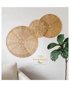 Grande Décoration Murale Rectangulaire en Rotin Style Vintage Organisateur Multifonctionnel Maison & Jardin Écologique Vietchoice - Product Image 5