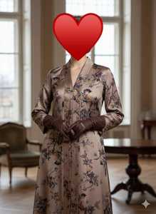 Robe abaya musulmane élégante pour tous les jours, avec boutons fantaisie, design plissé, coupe droite, motif floral, et foulard islamique dupatta importé. - Product Image 4