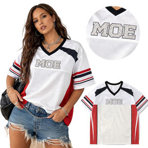 Camiseta Deportiva Personalizada al por Mayor con Logotipo, Número y Nombre del Equipo, Camiseta de Fútbol Americano Retro para Hombre, Corte Automatizado, para Entrenamiento - Product Image 1