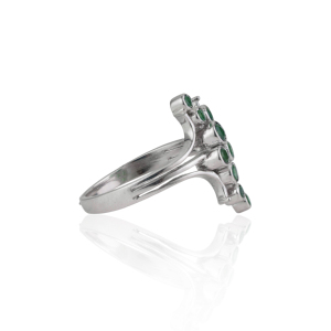 Bague asymétrique en émeraude 100 % authentique, pierre de naissance de mai, bijoux fins, prix de gros pour fabricants – Meilleures ventes - Product Image 5