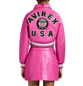 Chaqueta de Piloto Americana Avirex Edición USA para Hombre, Chaqueta de Cuero Auténtico con Cuello Camisero, Estilo Urbano, Chaqueta Impermeable para Invierno - Product Image 4