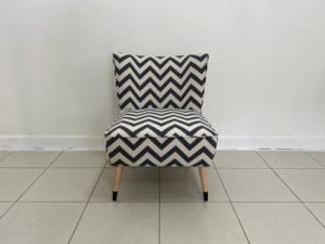 Fauteuil à dossier haut écologique au design géométrique moderne en zigzag et crème pour salon et hôtel - Product Image 3