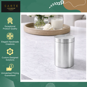 Boîte à thé en laiton de luxe artisanale, fabriquée en Inde, écologique, moderne, pour la décoration de la maison et de la cuisine, avec un joint hermétique - Product Image 5