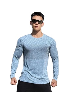 Camisetas Deportivas Personalizadas para Hombre, Manga Larga, Casuales, para Gimnasio, de Secado Rápido, Ecológicas, de Poliéster/Algodón, Transpirables - Product Image 4