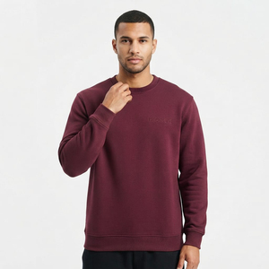 Sweat-shirt personnalisé pour homme, coupe ample, en coton de haute qualité, col rond en tissu éponge avec logo brodé - Product Image 3