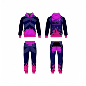 <b>Yellow</b> Black Hooded Winter Printed Front Logo <b>Tracksuit</b> 2 Piece Jogger Set Zipper Fly Fleece Sportswear Streetwear - Product Image 1
