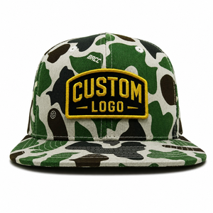 Injae Vina Custom 3D Embroidery <b>Camo</b> Design Snapback <b>Cap</b>-Polyester/Cotton Flat Bill High Profile Unisex Adult Hunting Sports - Product Image 1