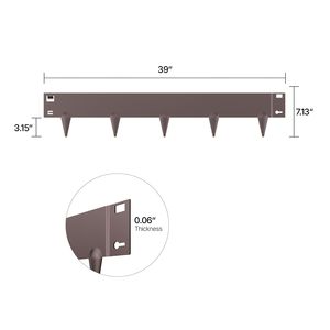 Set di 5 Bordure per Giardino in Acciaio Antiruggine 39 X 4, Bordi Flessibili per Prato Resistenti - Product Image 6