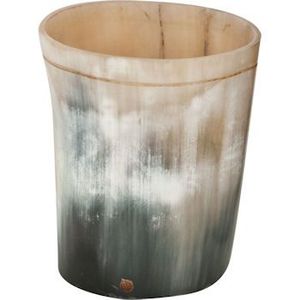 Taza y Platillo de Cuerno Hechos a Mano Estilo Americano Vintage, Forma Cilíndrica, Diseño Marmoleado Marrón Crema, 200ml, Duradero, Ecológico, Apto para Lavavajillas - Product Image 4