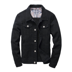 Men's Red <b>Denim</b> Jacket Turn-down Collar Single Breasted Casual Autumn Slim Fit Cotton <b>Material</b> Washed Finish - Product Image 4