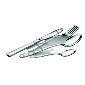 Juego de Cubiertos Casolaro Design de Color Plateado, Cuchara, Tenedor, Cuchillo y Cuchara para Bebé, 4 Piezas, Acero Inoxidable, Precio de Mayoreo - Product Image 1