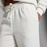 Pantalon de survêtement en molleton à jambes larges pour femme, avec logo personnalisé, respirant, taille mi-haute élastique et cordon de serrage, vente en gros, joggers oversize d'hiver pour femme
