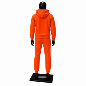 Conjunto Deportivo para Hombre con Sudadera con Capucha y Estampado Gráfico Naranja, Pantalones Jogger, Ropa Deportiva Casual, Venta al Por Mayor - Product Image 2
