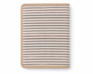 Jute Business Case 9.5 x 6.8 x 0.4 Inch Striped Design Protective Cover for <b>Documents</b> and <b>Folder</b> - Product Image 3