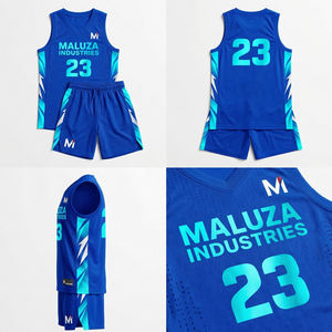 Ensemble d'uniformes de basket-ball professionnels, maillot et short respirants à séchage rapide, vêtements de sport d'équipe, MALUZA INDUSTRIES Elite Pro - Product Image 6