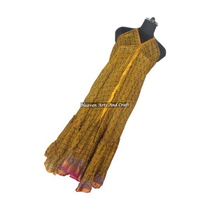 Vestido de Seda Estilo Bohemio para la Playa - Vestido de Verano de Seda India Estilo Ibiza - Vestido Maxi de Seda para Mujer, Precio al por Mayor - Product Image 1