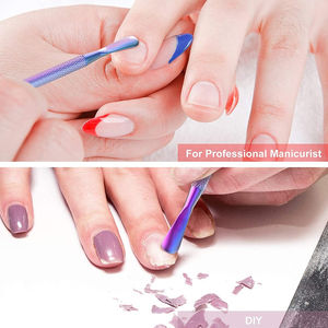Pousse-cuticules et dissolvant de vernis à ongles en acier inoxydable – Kit d'outils de manucure pour gel, grattoir et soin des ongles - Product Image 3