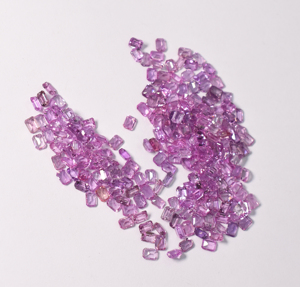 Lote de piedras preciosas de zafiro rosa natural, corte esmeralda, pequeñas, calibradas, sueltas, para la elaboración de joyas. - Product Image 4
