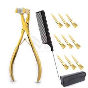 Kit d'outils professionnels pour extensions de cheveux MAGMA BEAUTY - Pince pour extensions adhésives, peigne et pince de sectionnement en acier inoxydable pour usage commercial - Product Image 2