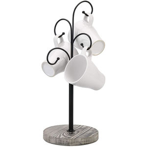 Moderno Soporte Metálico para Tazas, de Sobremesa, con 6 Ganchos, Organizador de Tazas de Café, de Acero, para Cocina, Buen Precio - Product Image 5