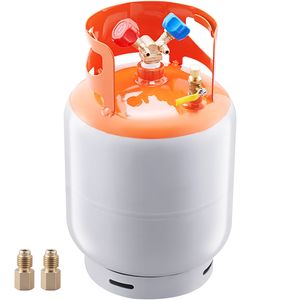 Serbatoio Cilindrico Portatile ad Alta Tenuta da 50 LBS (22,7 kg) con Valvola a Y da 400 psi per Recupero Liquidi/Vapori, Serbatoio per Recupero Refrigerante - Product Image 1